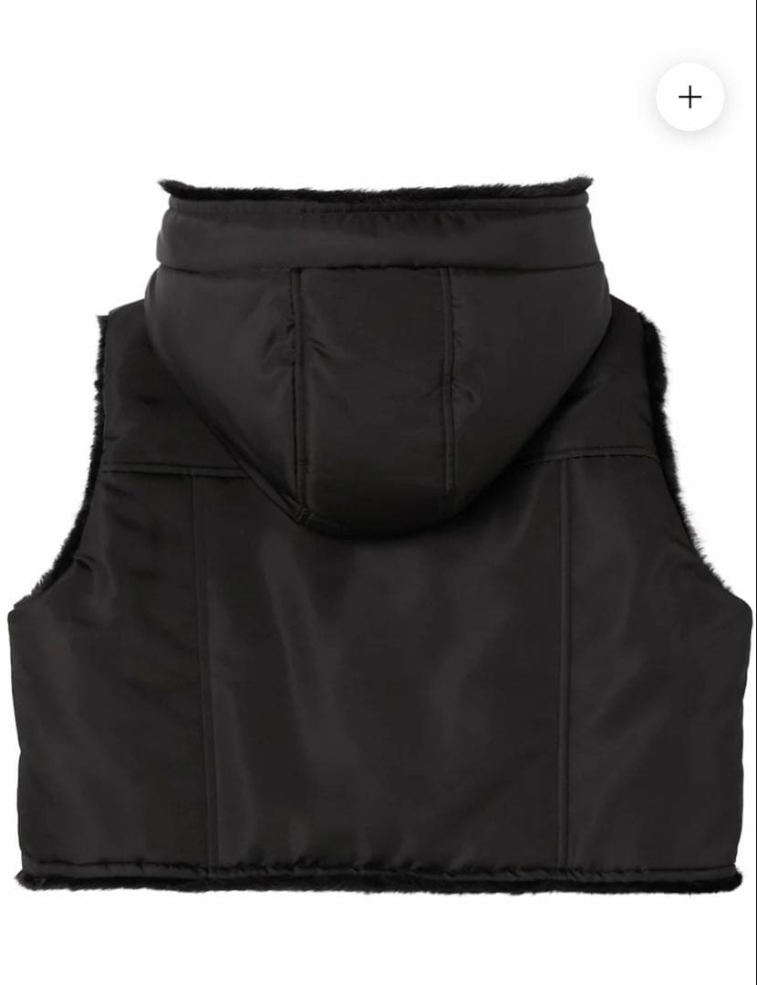 GlamLipsリバーシブル ショート FUR ベストブラック完売品 新品