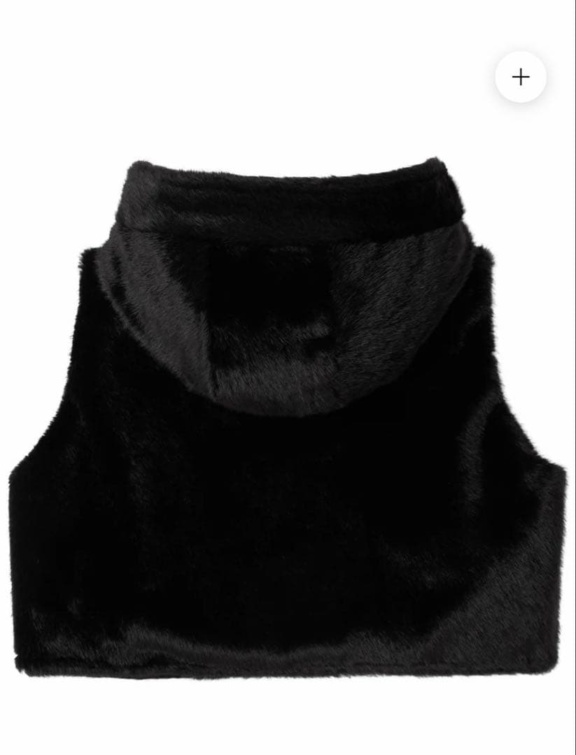 GlamLipsリバーシブル ショート FUR ベストブラック完売品 新品