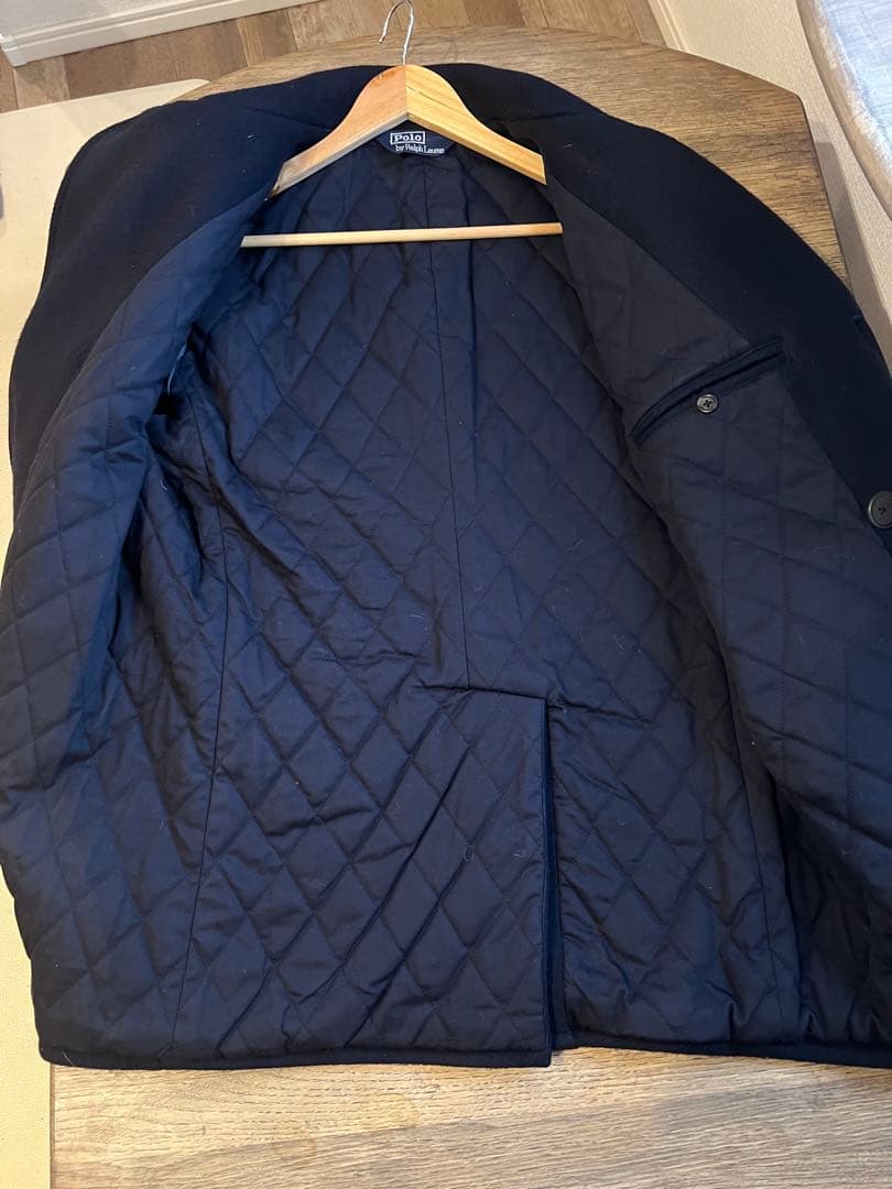 A*A様 極美品✨ポロラルフローレン Pコート 中綿キルティング ウール ネイビ