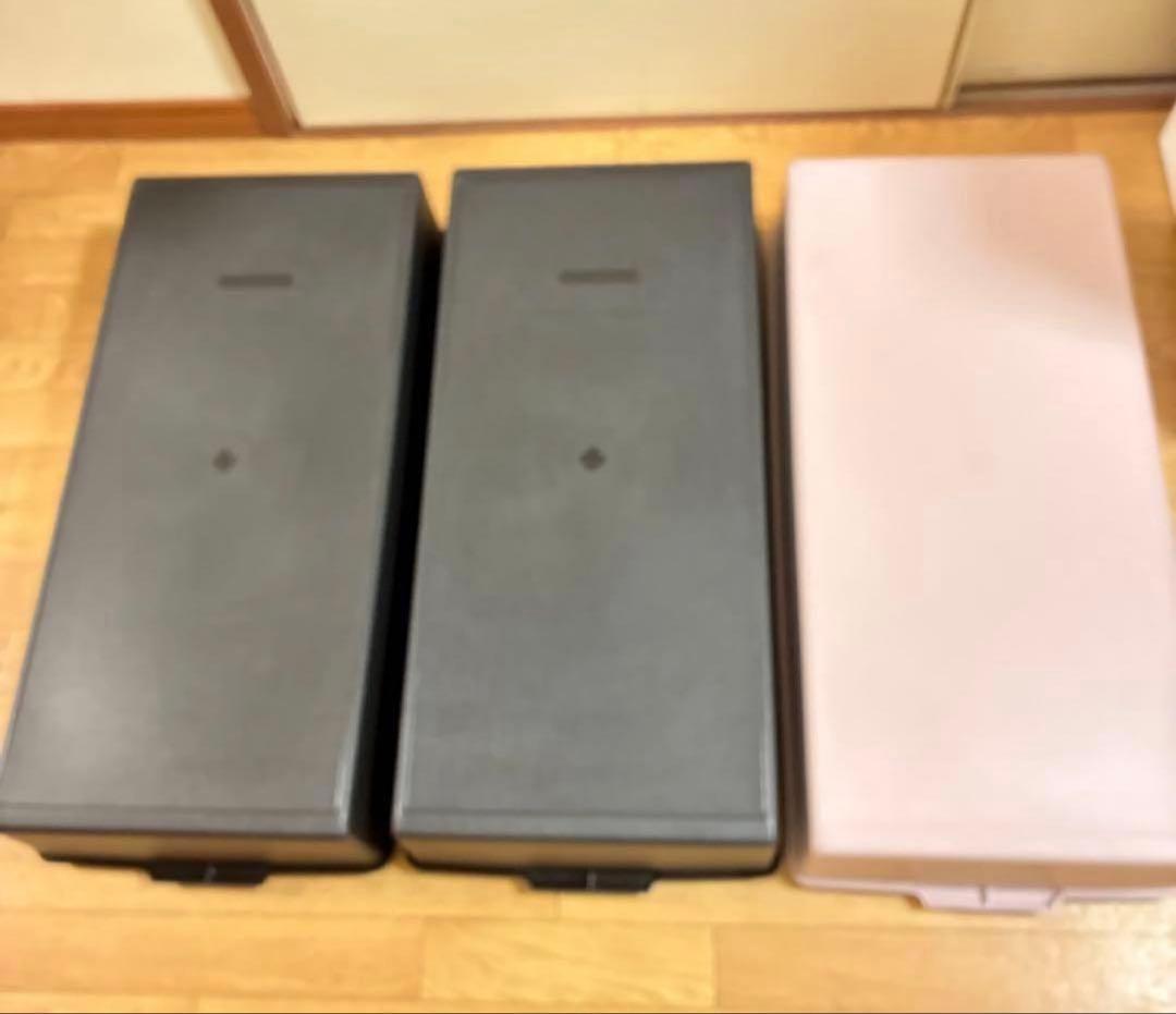 ★タッパーウェア❗️ロングスーパーケースブラック2個＆ピンク.おまとめ3個セット❗️