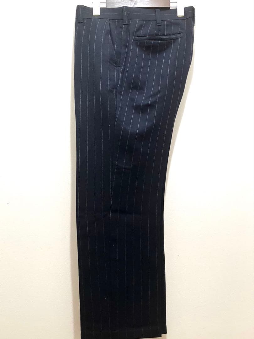 WACKOMARIA ストライプ　ウールスラックスパンツ　1