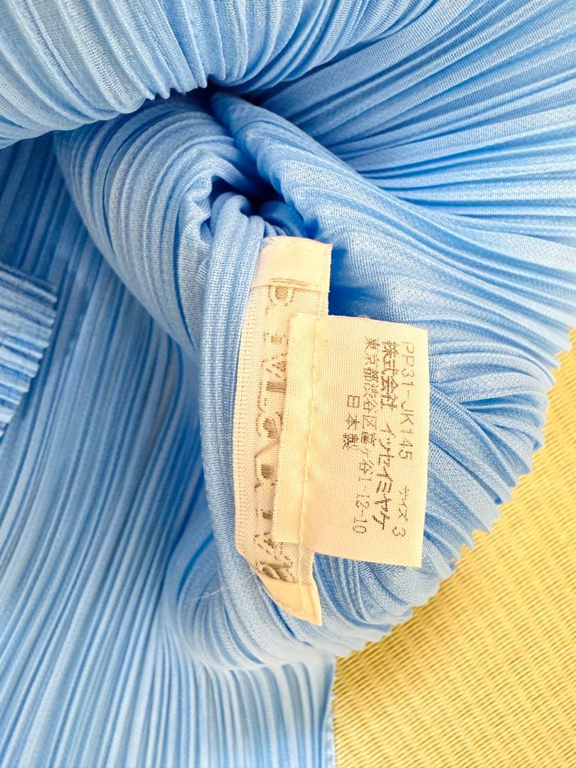PLEATS PLEASE ブルー プリーツ長袖トップス