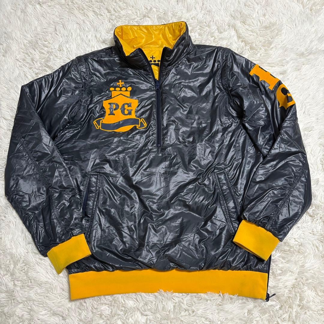 高機能4wayパーリーゲイツ　リバーシブル　中綿ジャケット　ハーフジップ　ロゴ