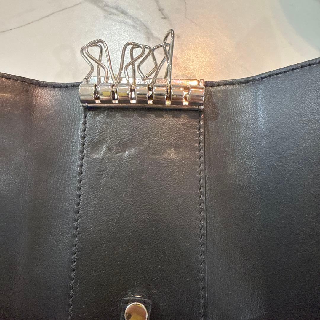 Dior ブラック レザー キーケース