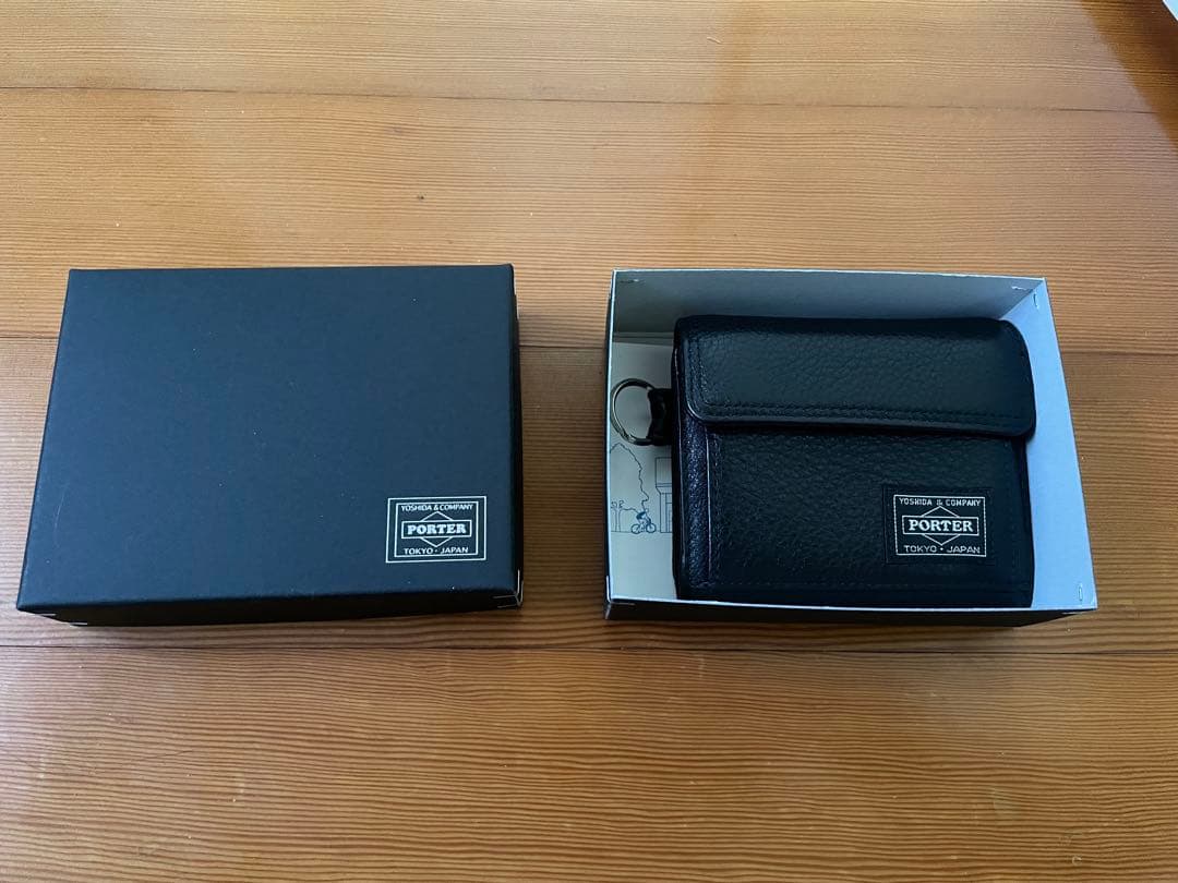 ポーター　PORTER　カームウォレット　ブラック　財布　三つ折り財布　ブラック