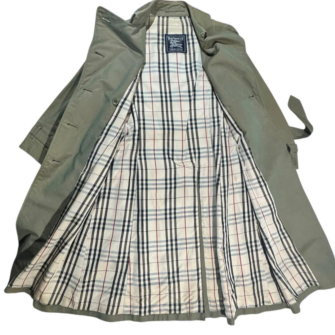 ヴィンテージ✨訳あり✨バーバリーズ トレンチコート カーキ色 ノバチェック