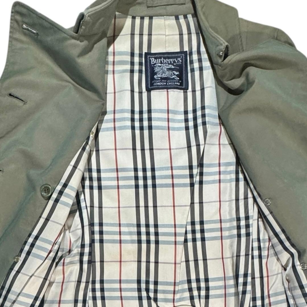 ヴィンテージ✨訳あり✨バーバリーズ トレンチコート カーキ色 ノバチェック