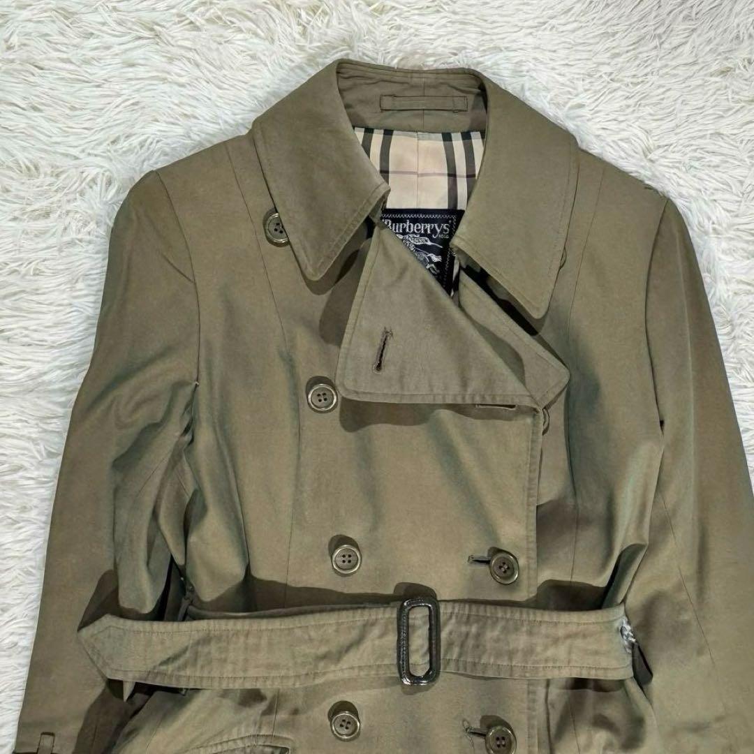 ヴィンテージ✨訳あり✨バーバリーズ トレンチコート カーキ色 ノバチェック