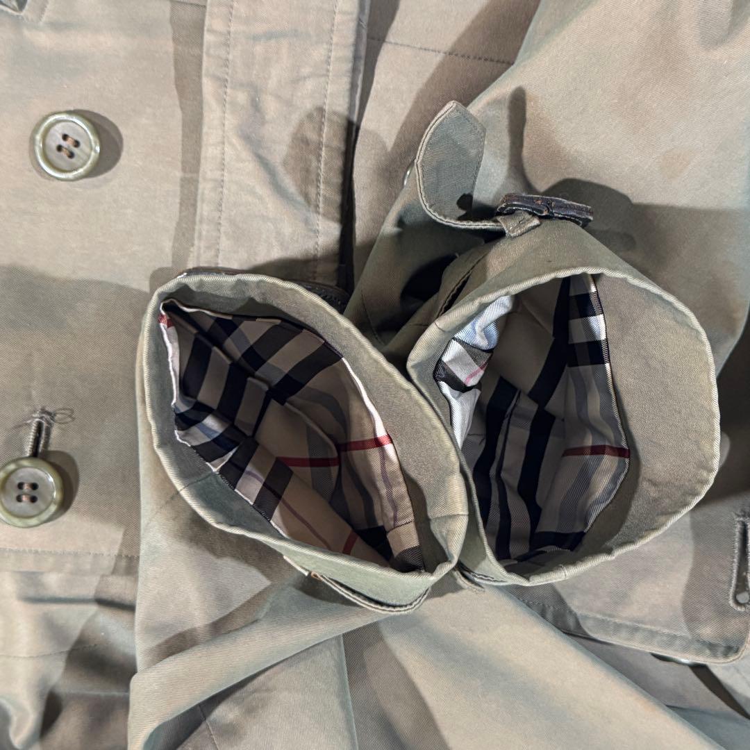 ヴィンテージ✨訳あり✨バーバリーズ トレンチコート カーキ色 ノバチェック