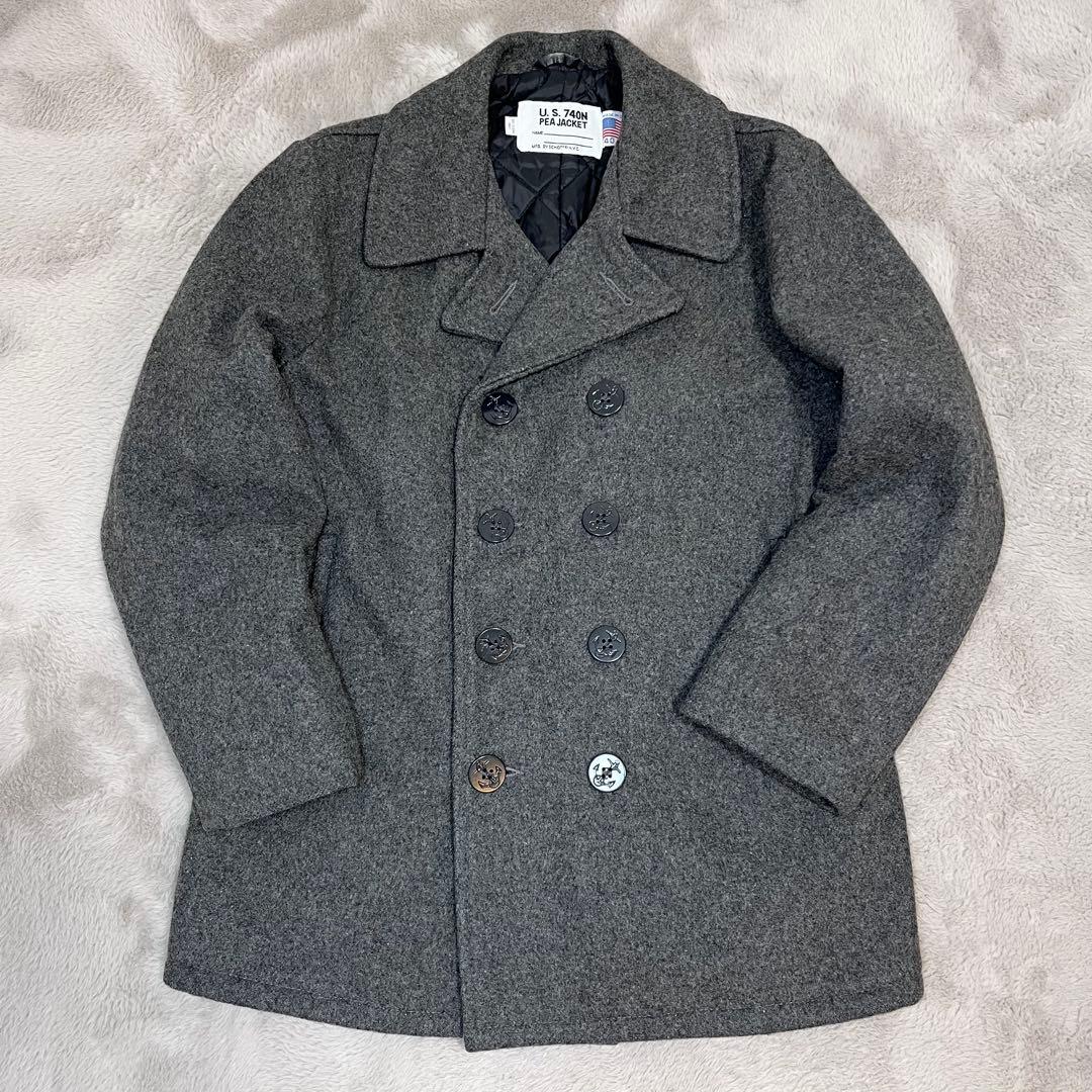 ☆極美品☆ Schott ショット ウール ピーコート グレー USA製 40