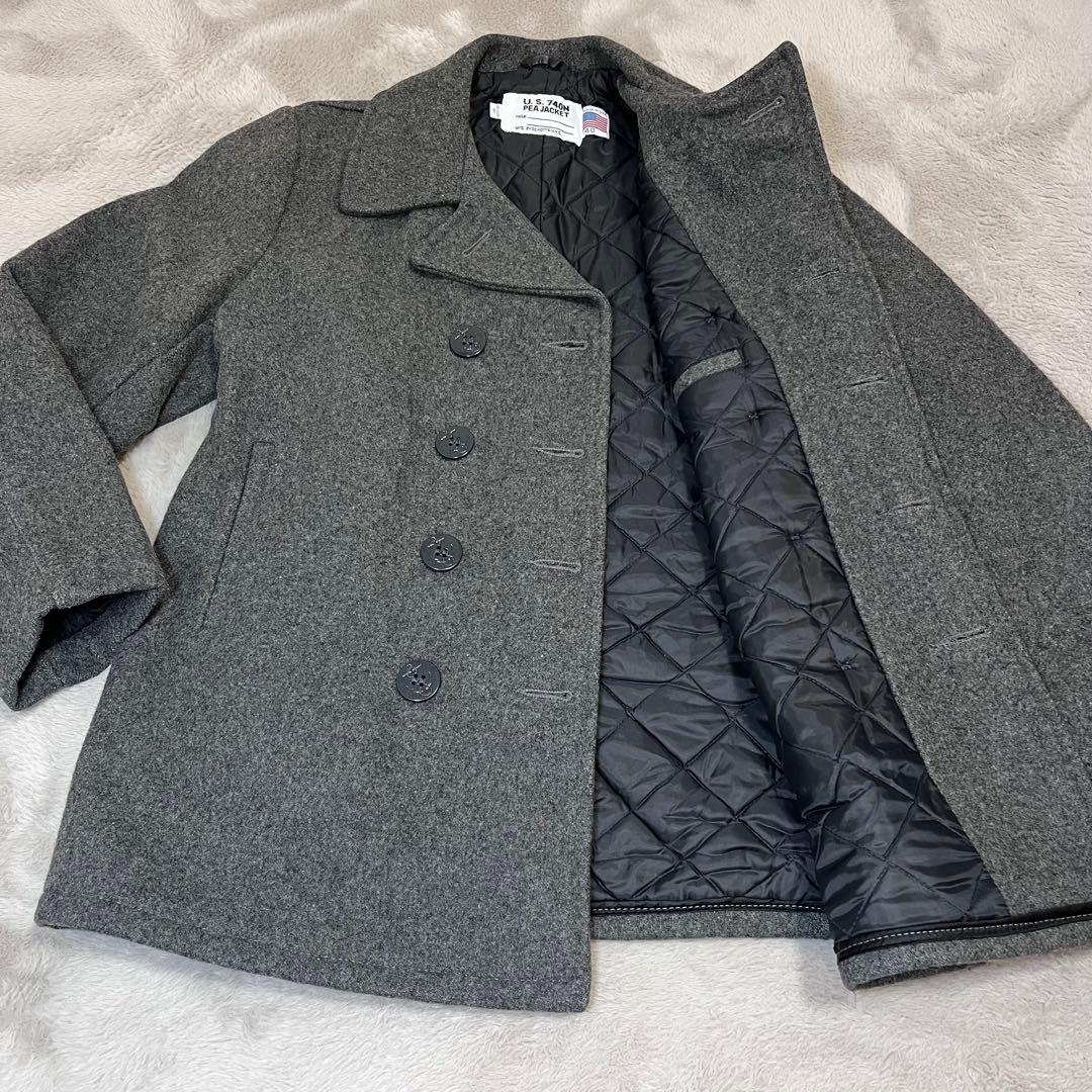 ☆極美品☆ Schott ショット ウール ピーコート グレー USA製 40