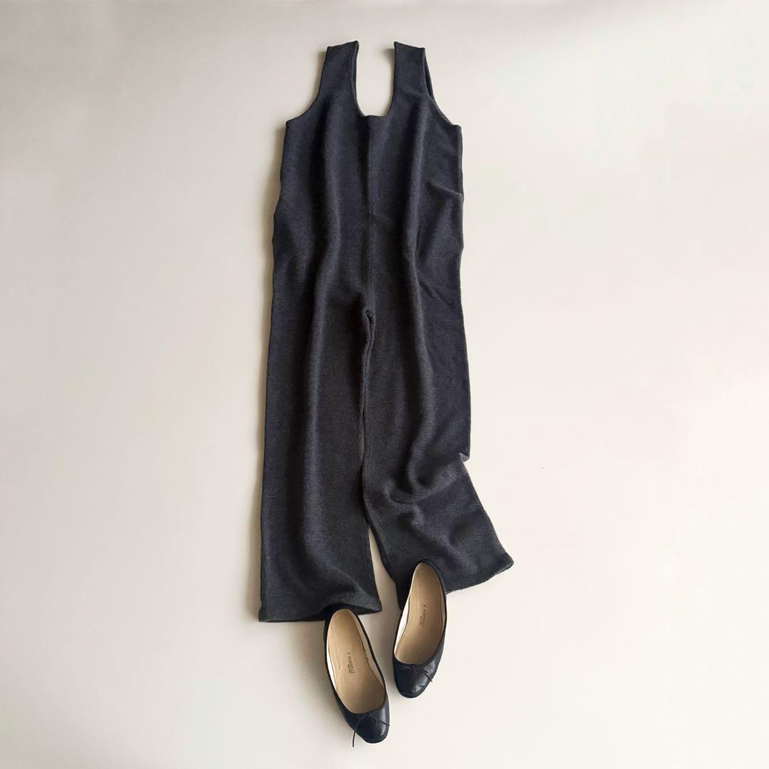 【6 ロク】 ウール カシミヤ オールインワン サロペット 38 柔らかい
