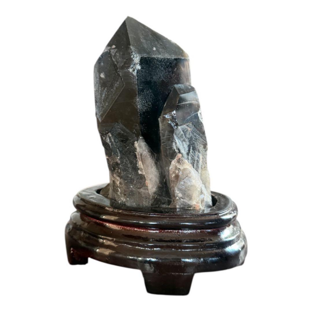 天然石　モリオンポイント☘︎ ݁˖.厄除け　専用台座付き