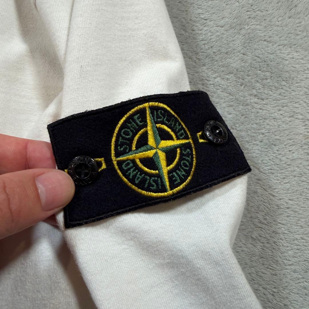 ストーンアイランド　ホワイト　白　751564450 厚手　長袖Tシャツ　L