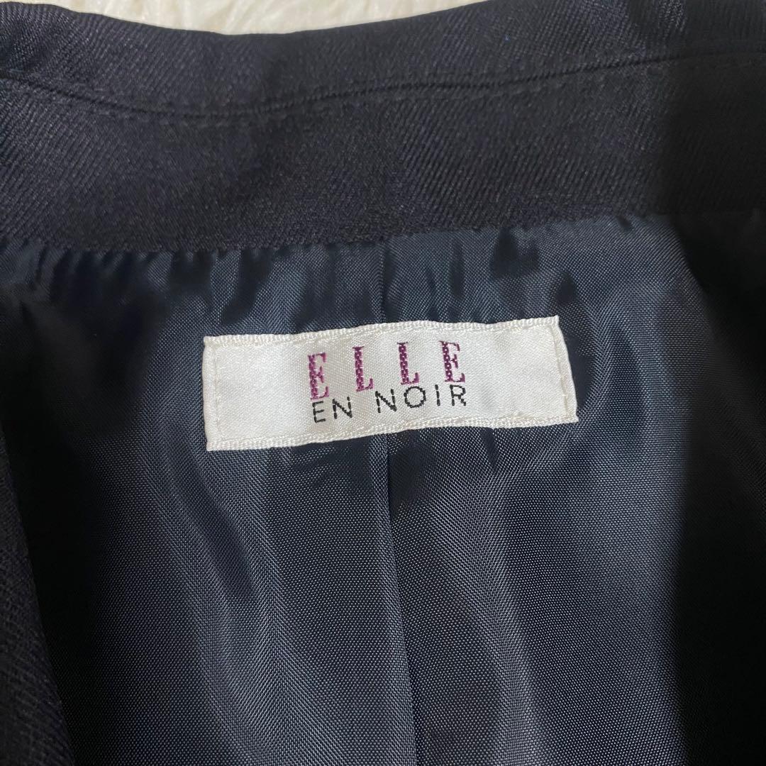 極美品✨エルアンノアール　グレンチェックサスペンダーワイドパンツスーツ 165A