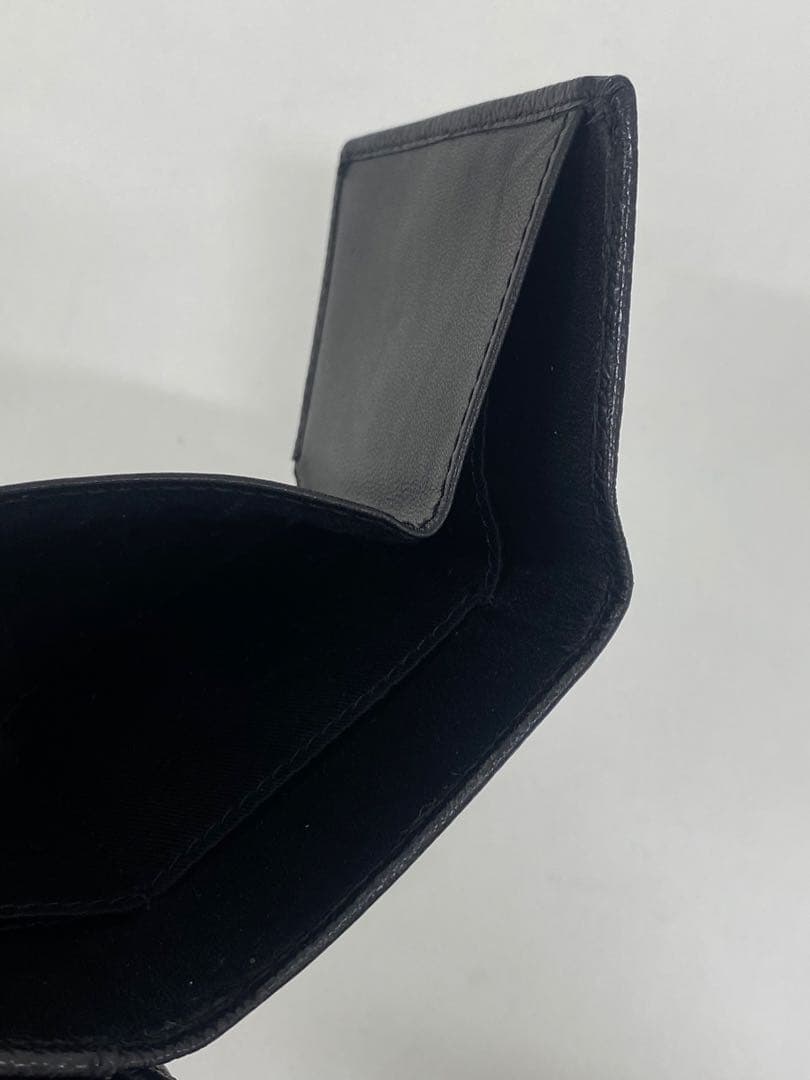 DIESEL 黒 レザー 三つ折り財布