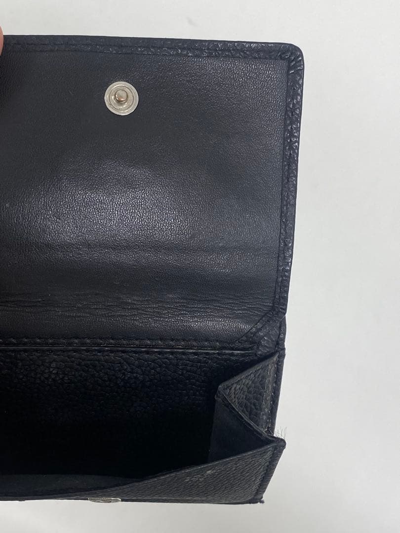 DIESEL 黒 レザー 三つ折り財布