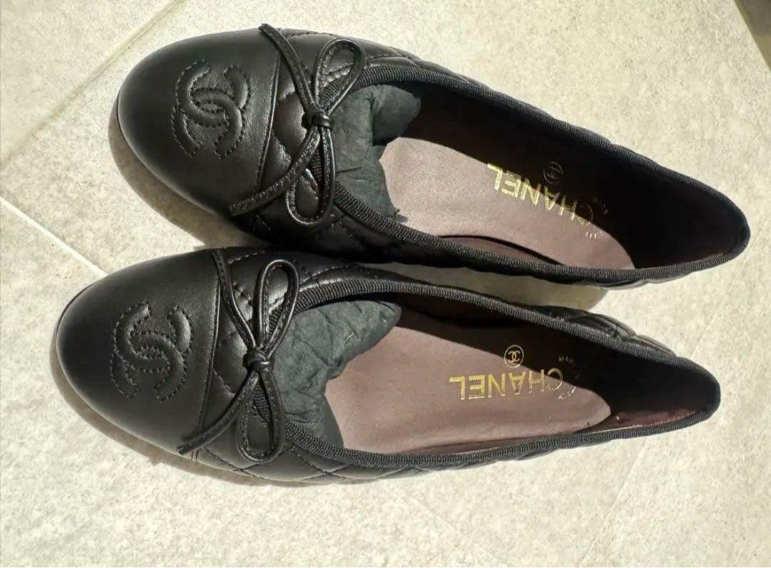 極美品　CHANEL バレエシューズ 22.5