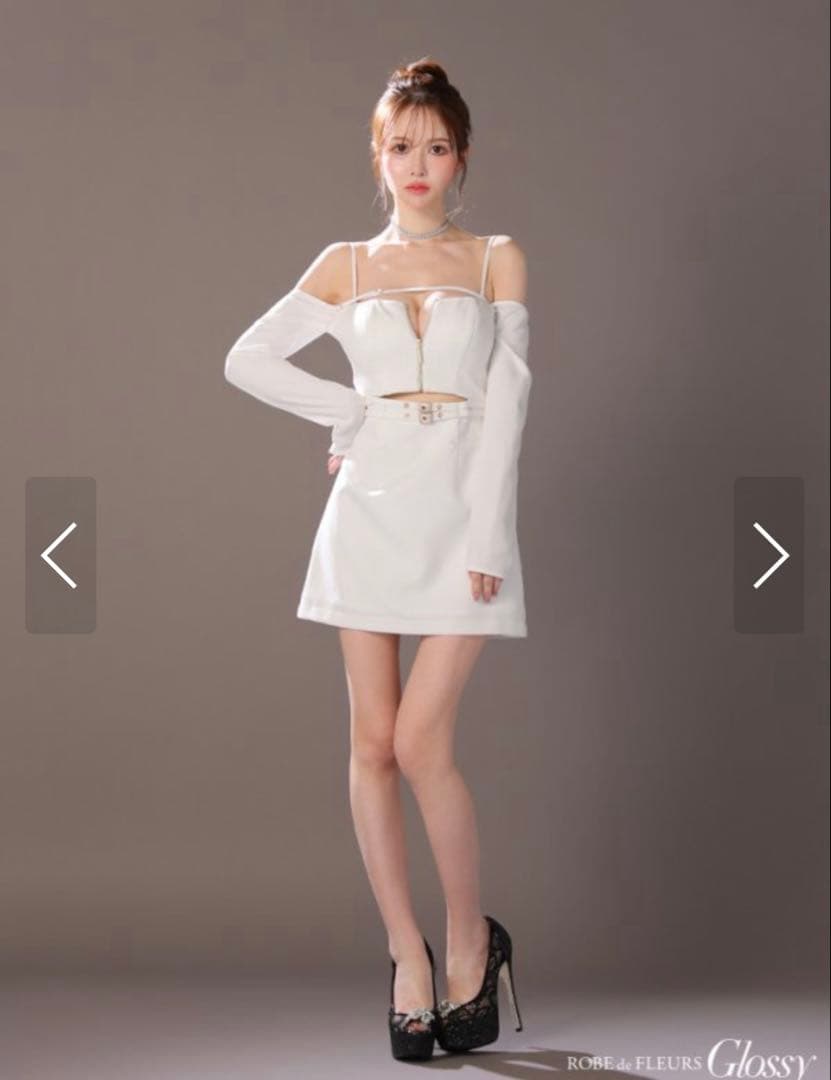 sugar glossy ドレス　ホワイト　S