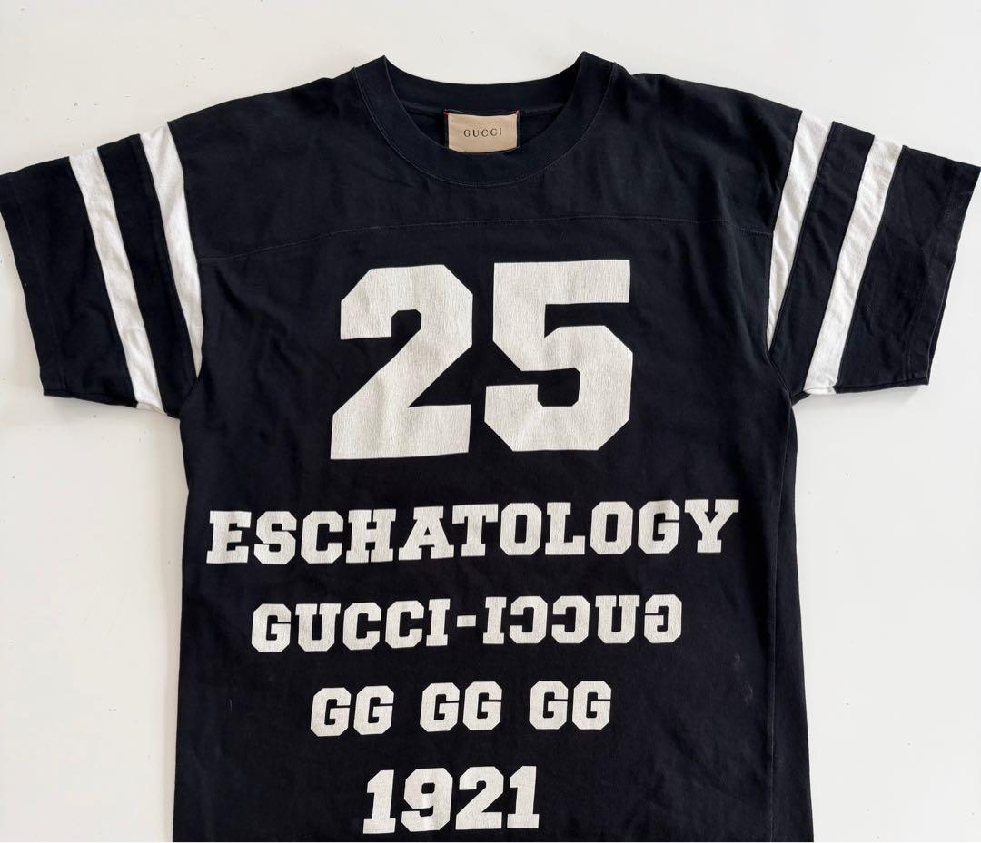 GUCCI プリント ブラックTシャツ サイズL/XXS表記