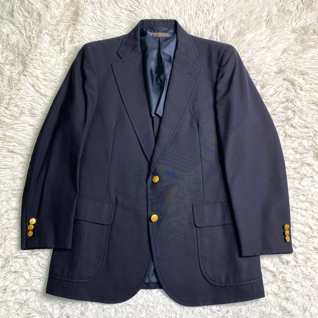 良品✨ブルックスブラザーズ テーラード 紺ブレ 金ボタン M 日本製 ウール