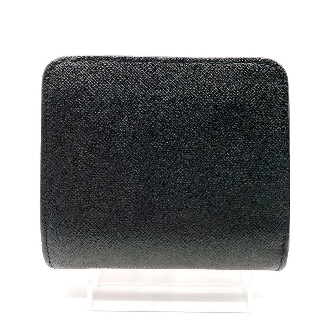 PaulSmith コンパクト 二つ折り ブラック マルチストライプ