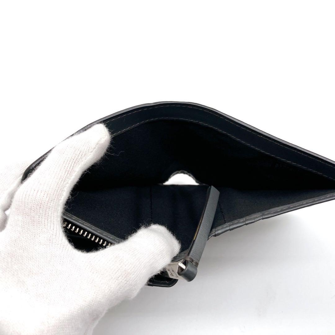 PaulSmith コンパクト 二つ折り ブラック マルチストライプ