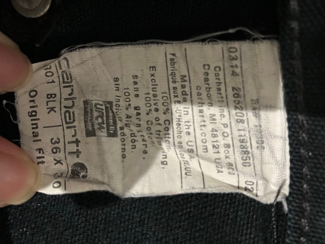 Carhartt ダブルニー　ブラック　MADE IN USA