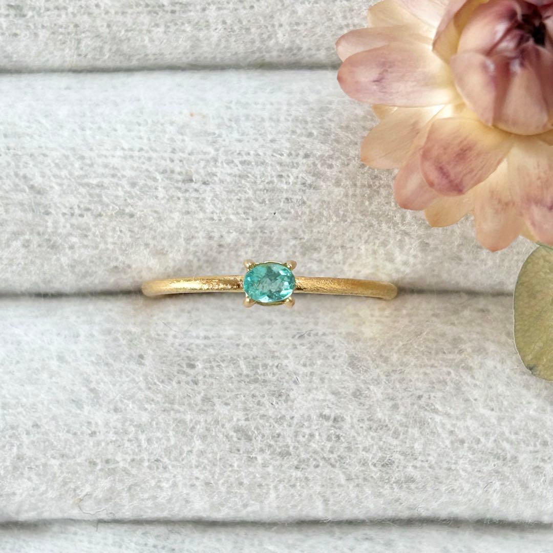 パライバトルマリンのフリーサイズリング