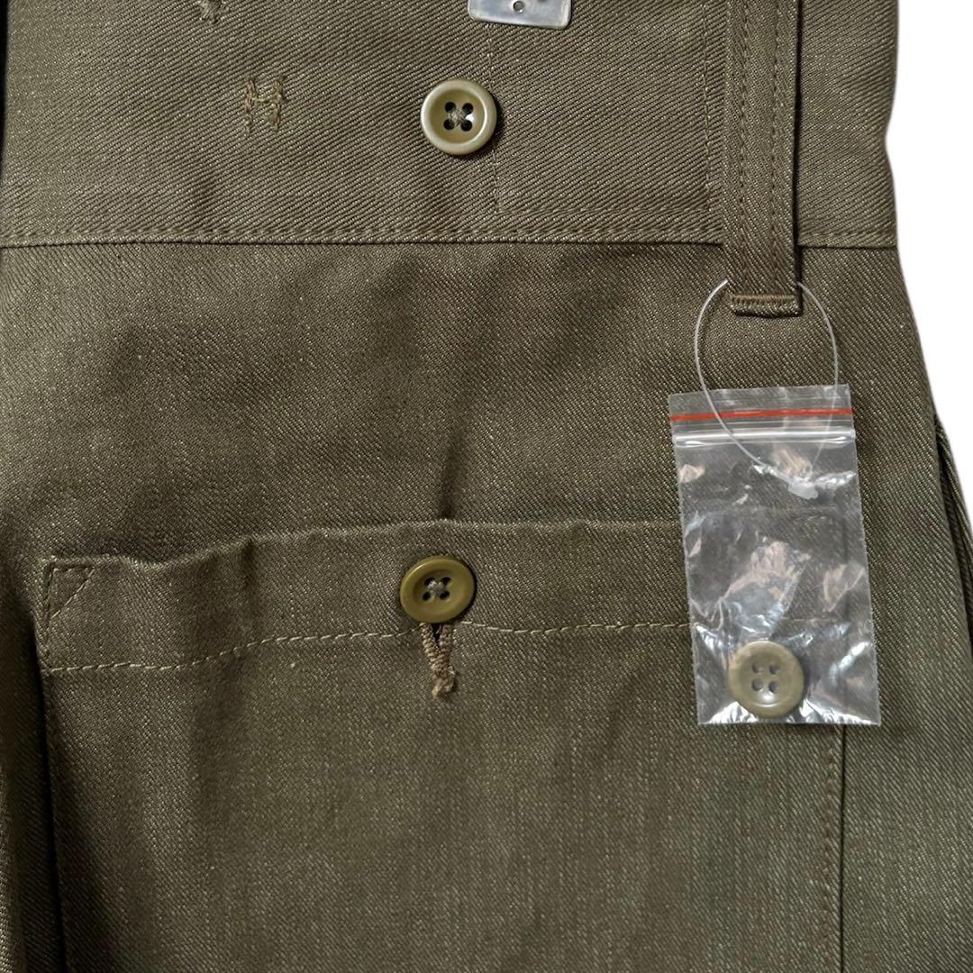 新品 WAIPER.inc イギリス軍 1950’s グリーンデニムトラウザー