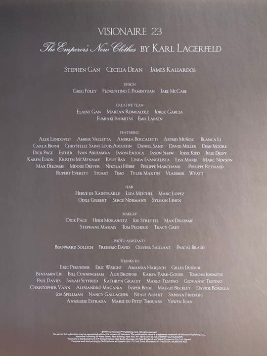 【希少】ヴィジョネア No.23/1998年 カール・ラガーフェルド