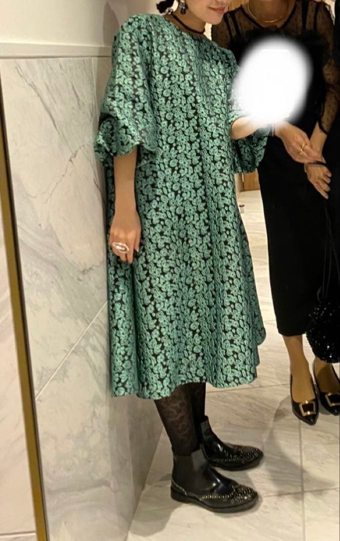 【SANSeLF】ジャガードフラワードレス