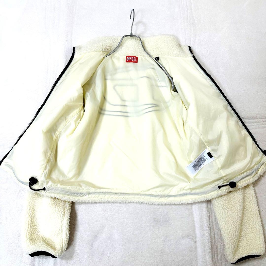 DIESEL ディーゼル XS ボアジャケット ボアブルゾン ホワイトM〜L相当