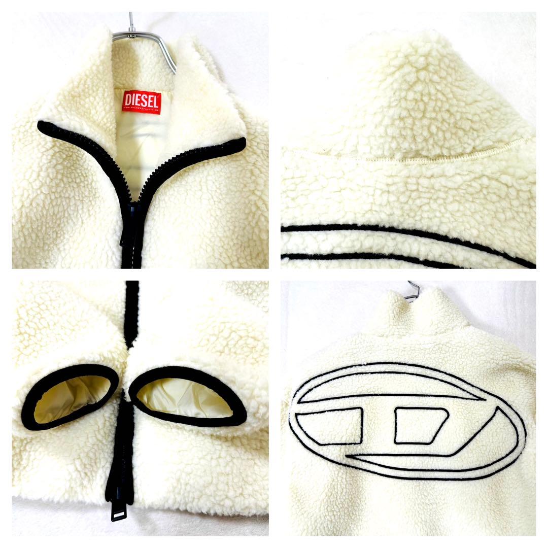 DIESEL ディーゼル XS ボアジャケット ボアブルゾン ホワイトM〜L相当