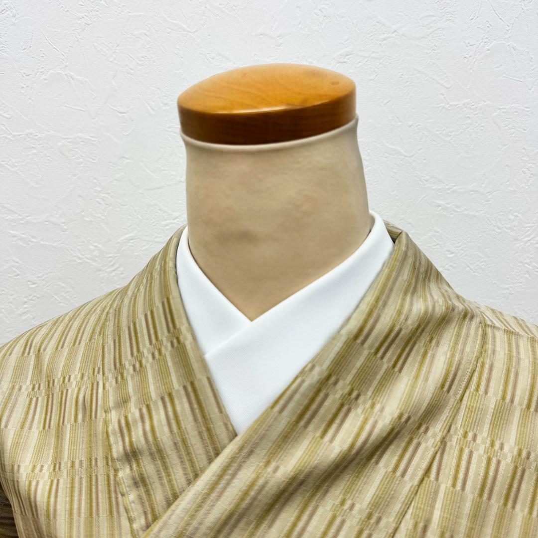 美品 トールサイズ■ 草木染 黄八丈 山下八百子 証紙付 身丈165㌢裄68㌢