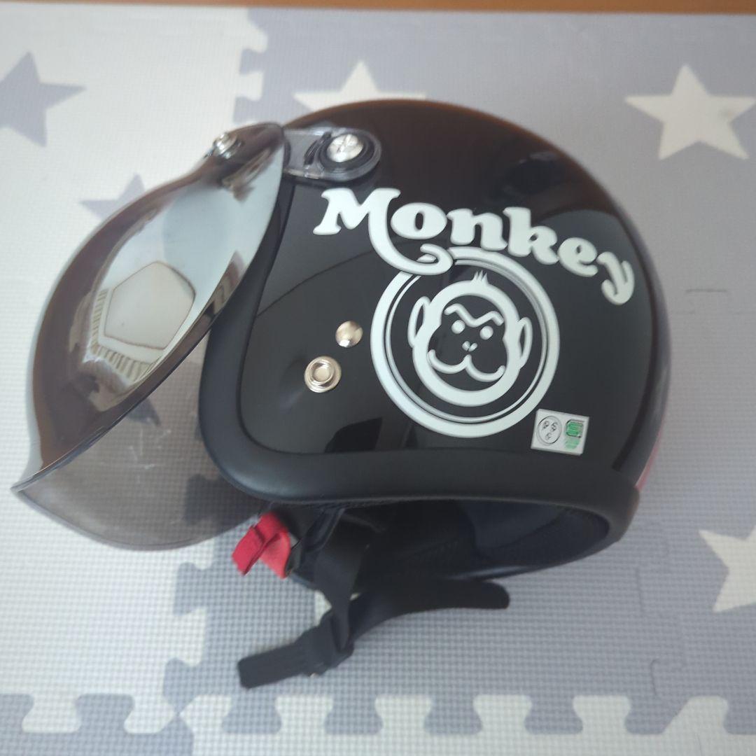 HONDA MonKey 赤X黒カラー ヘルメット ジェットヘル