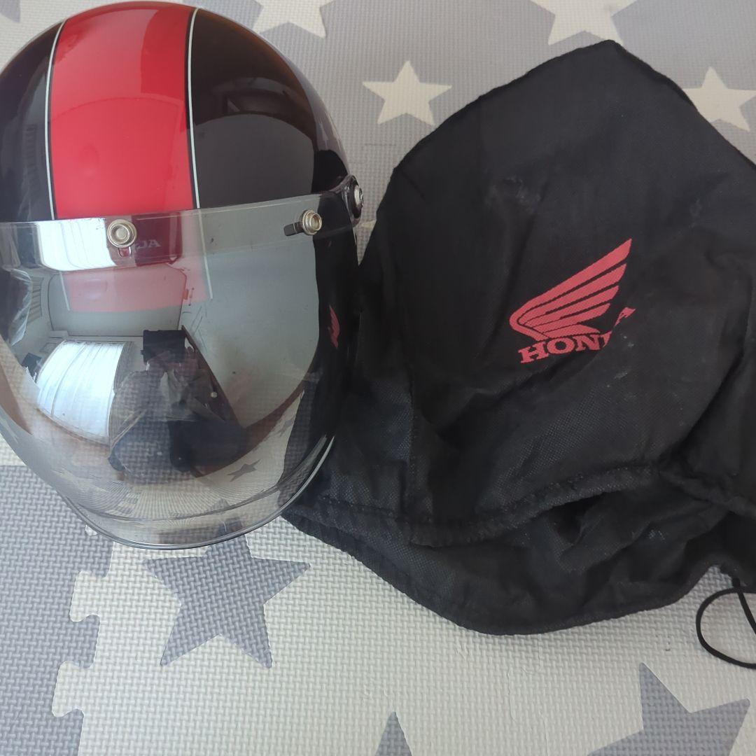 HONDA MonKey 赤X黒カラー ヘルメット ジェットヘル