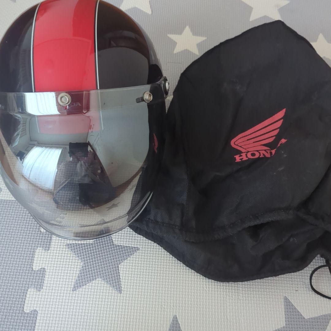 HONDA MonKey 赤X黒カラー ヘルメット ジェットヘル