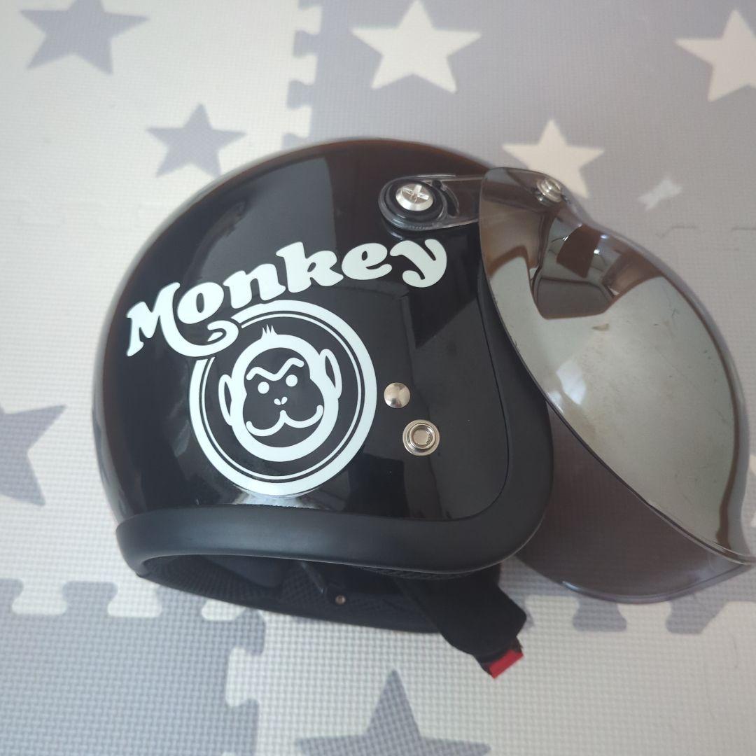 HONDA MonKey 赤X黒カラー ヘルメット ジェットヘル