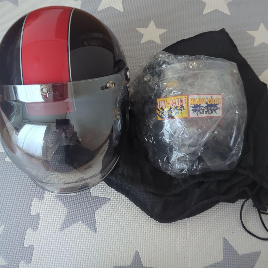 HONDA MonKey 赤X黒カラー ヘルメット ジェットヘル