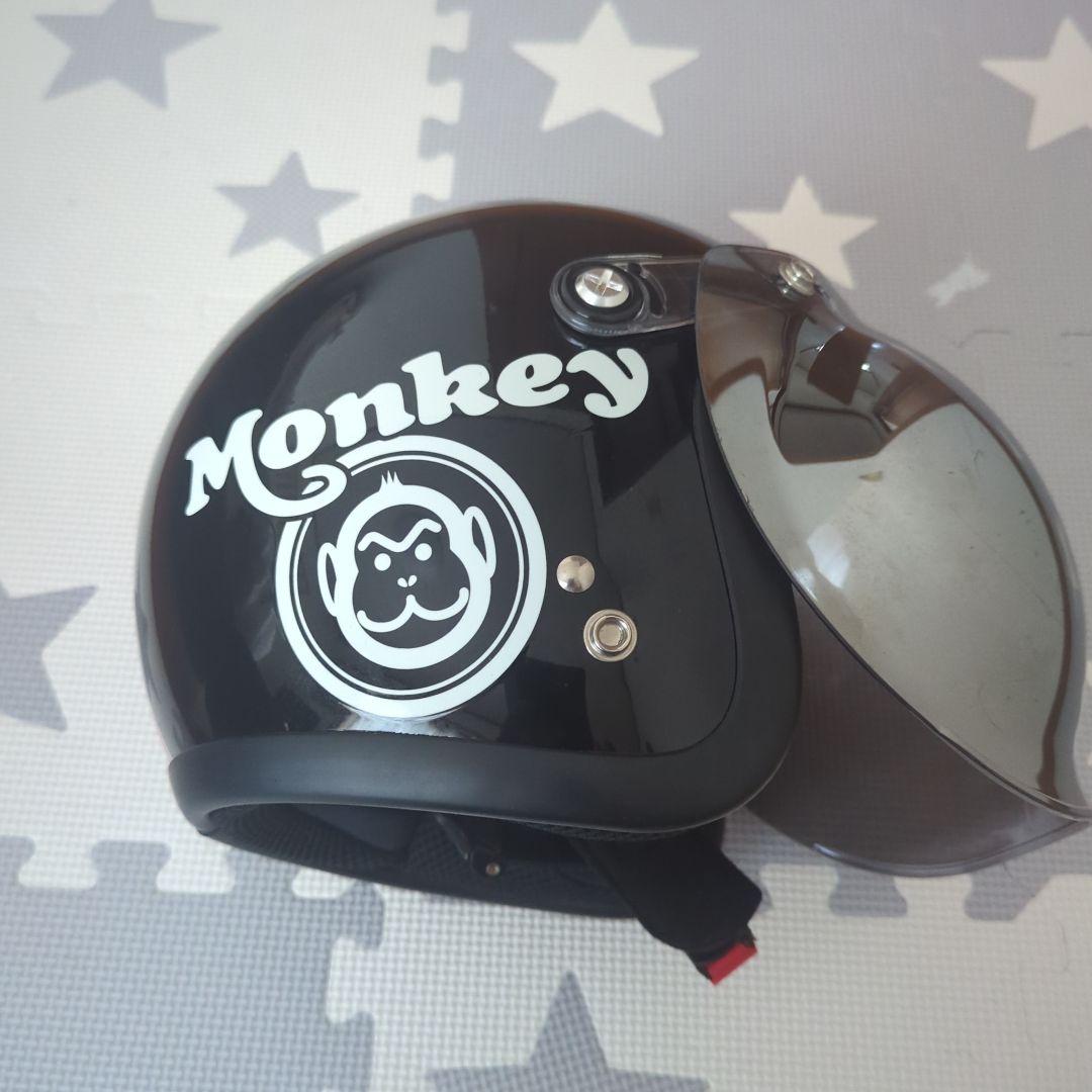 HONDA MonKey 赤X黒カラー ヘルメット ジェットヘル