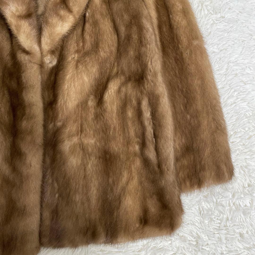 金タグ 美品 サガミンク リアルファーコート エレガント 高級 11号