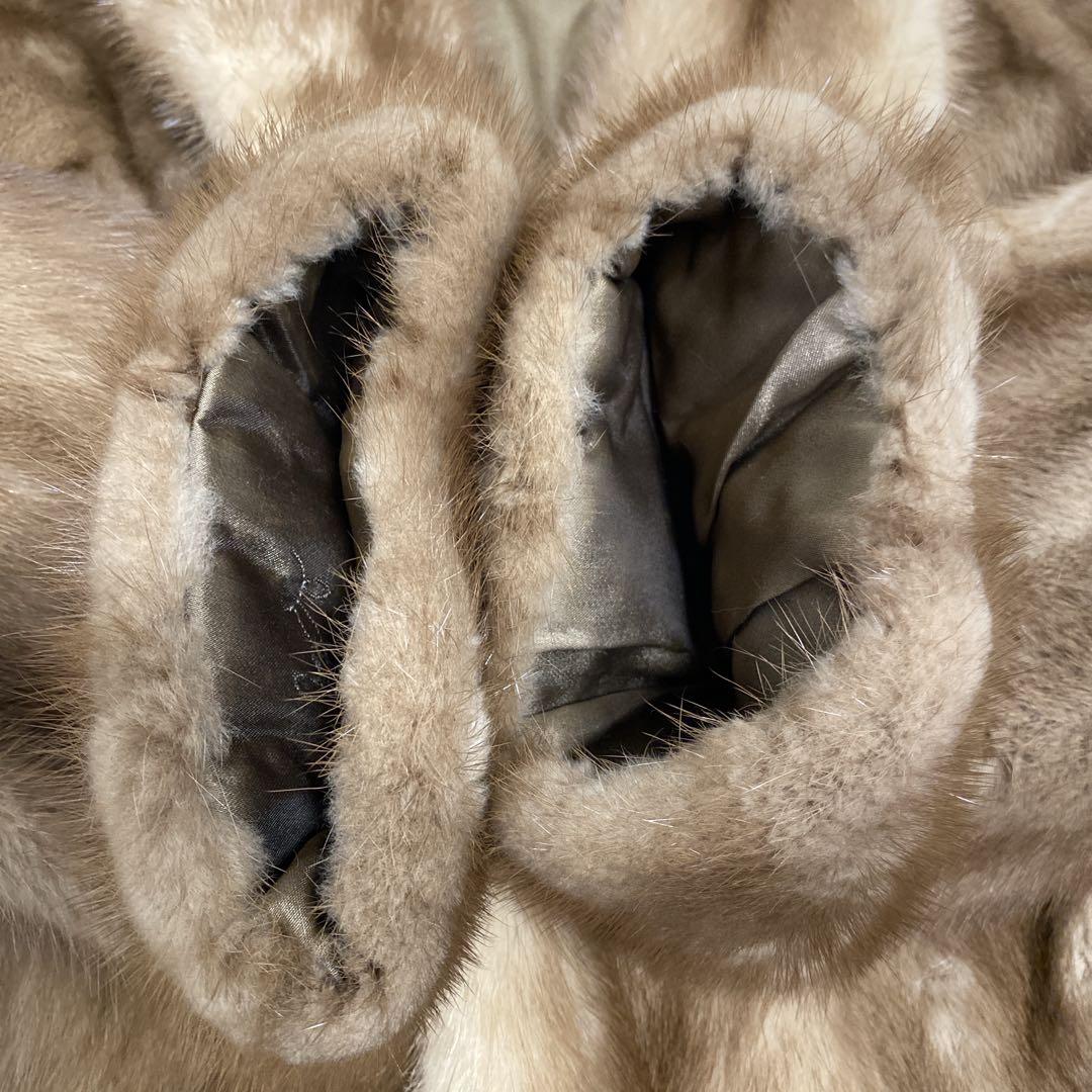 金タグ 美品 サガミンク リアルファーコート エレガント 高級 11号