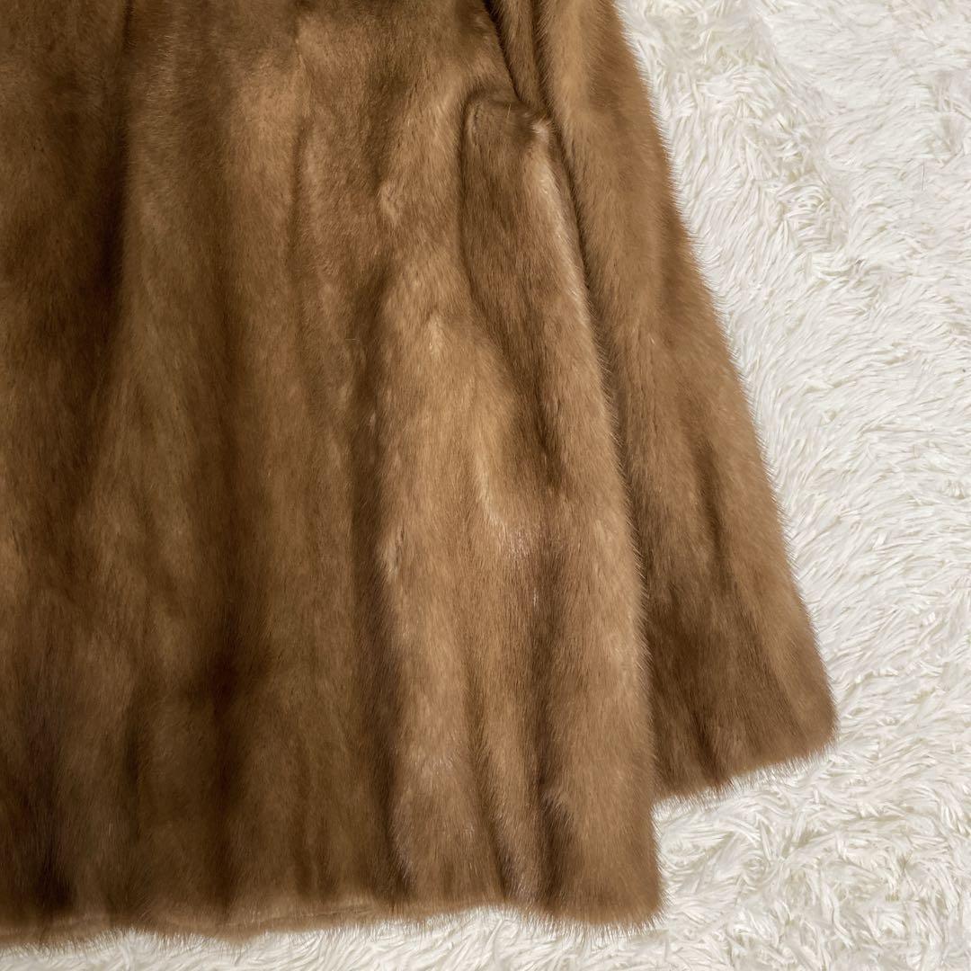 金タグ 美品 サガミンク リアルファーコート エレガント 高級 11号