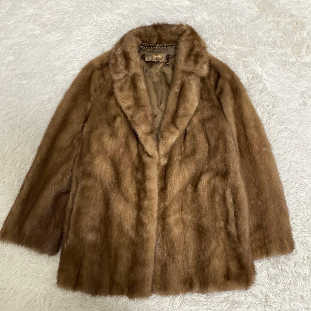 金タグ 美品 サガミンク リアルファーコート エレガント 高級 11号