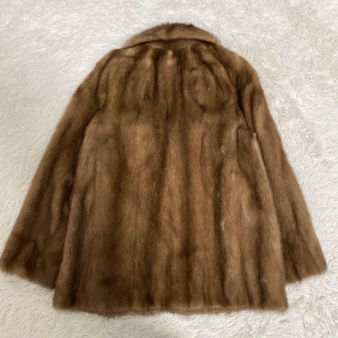 金タグ 美品 サガミンク リアルファーコート エレガント 高級 11号