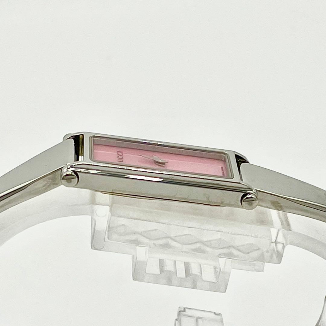 【稼働/新品電池】グッチ 1500L シルバー ピンクシェル文字盤 腕時計