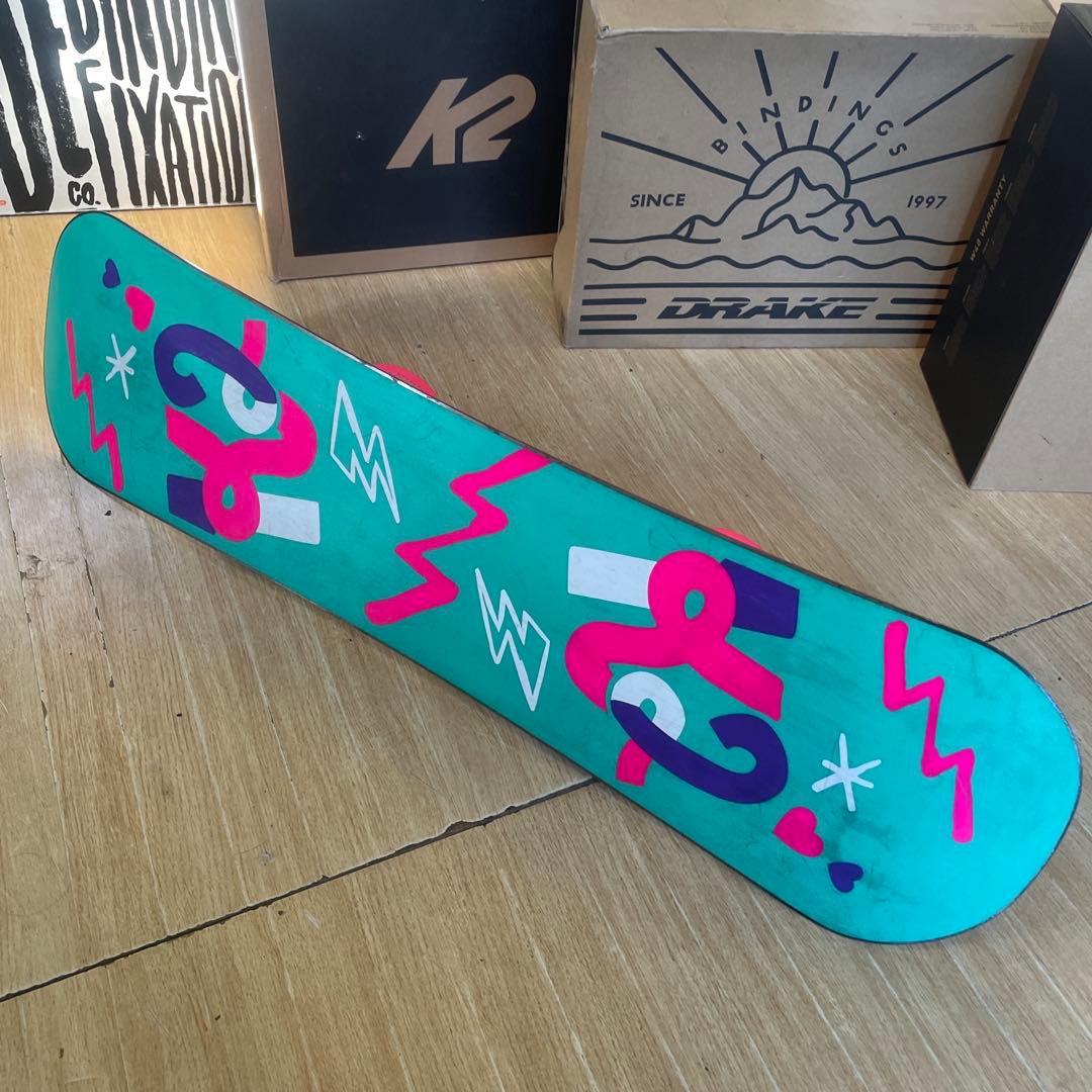 K2　キッズスノーボードセット　KANDI　90cm　バイン付4点セット