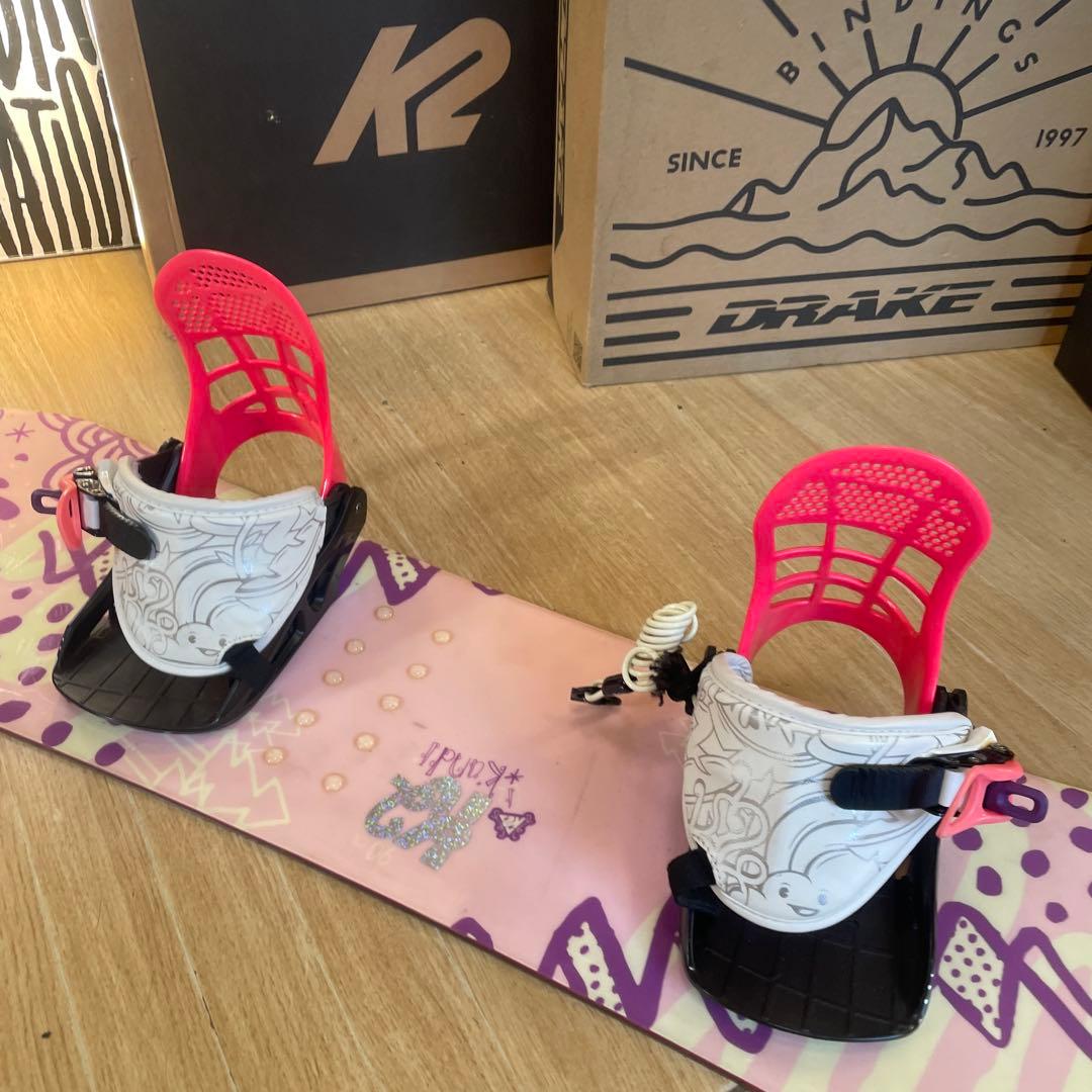 K2　キッズスノーボードセット　KANDI　90cm　バイン付4点セット