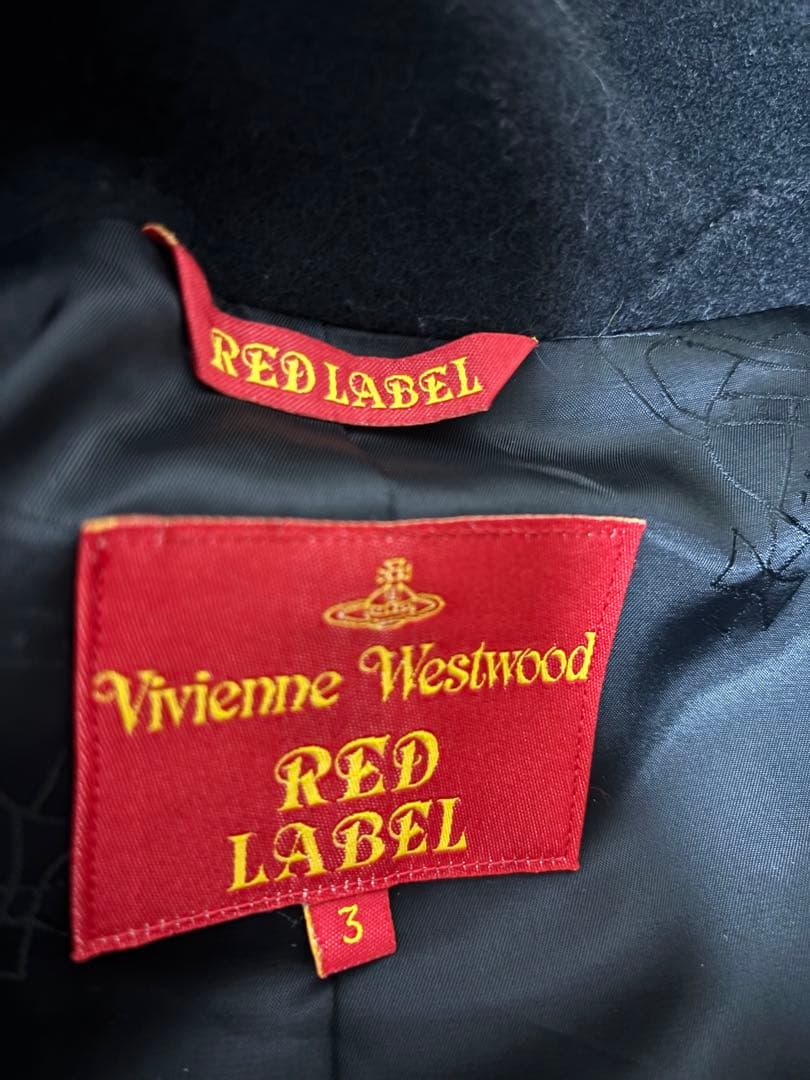 Vivienne Westwood黒ピーコート 大きな襟付き